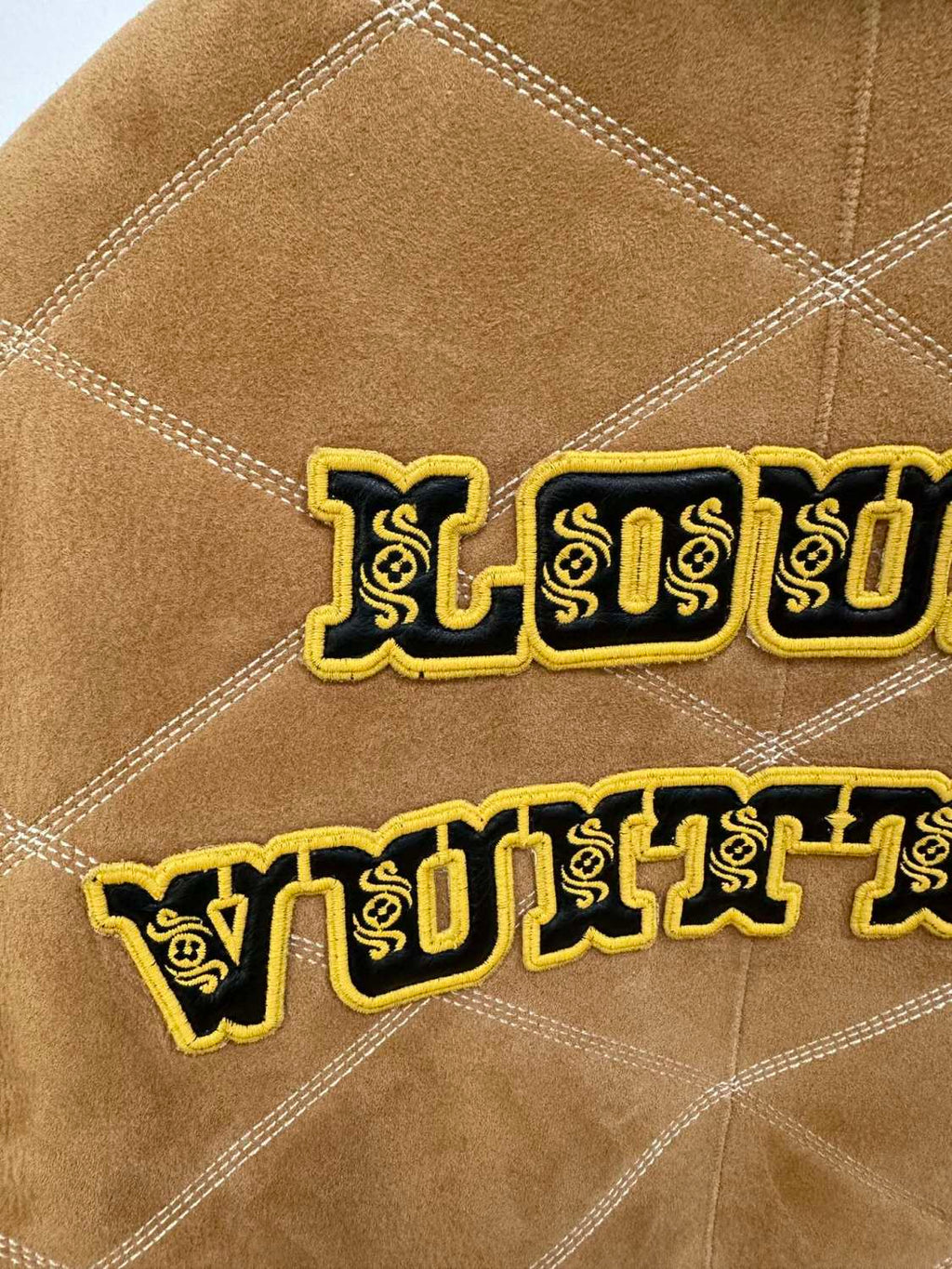 Louis Vuitton Men's Winter Logo Embroidery Wool Lapel Zipper Long Sleeve Jacket #73553