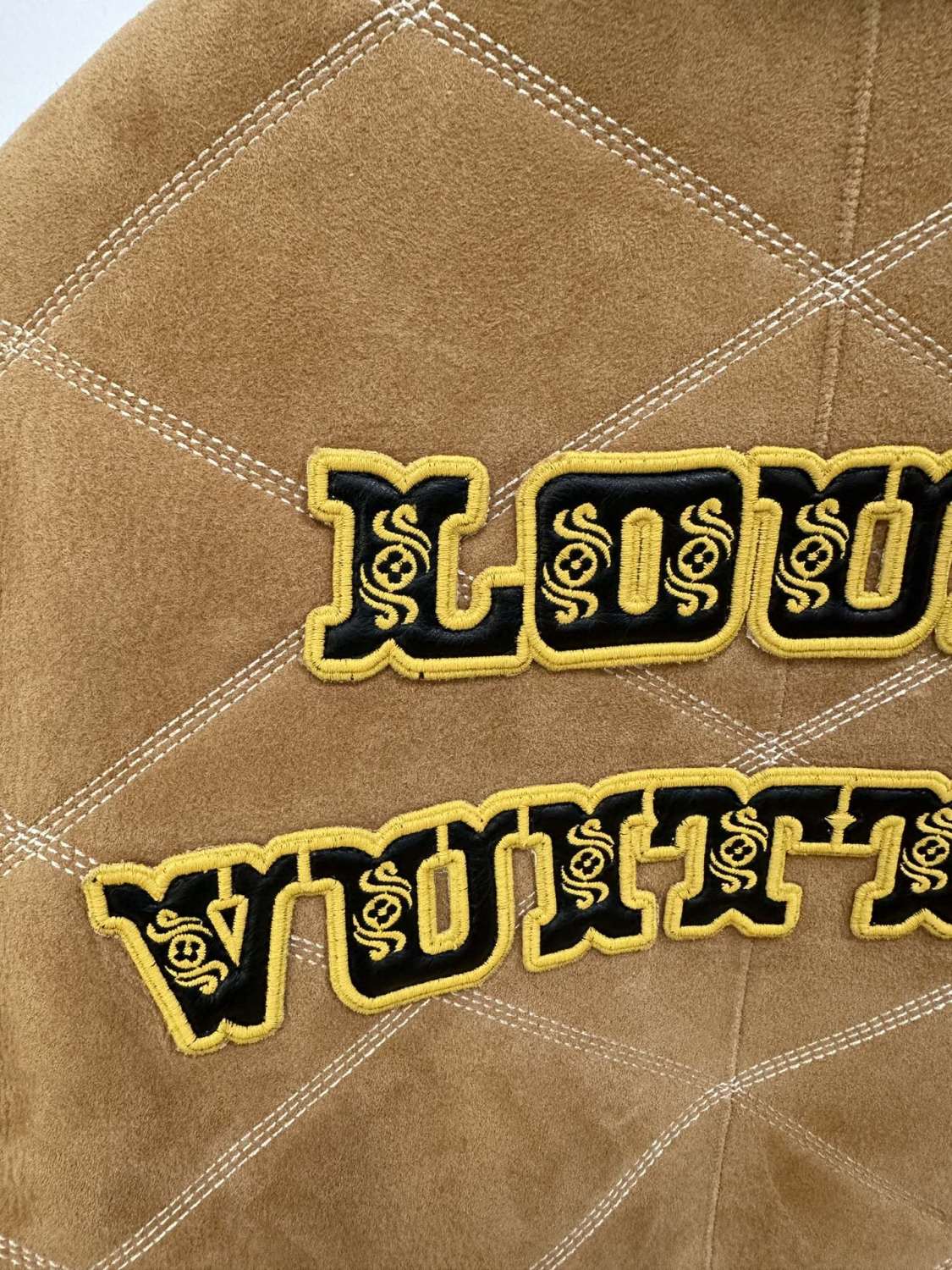 Louis Vuitton Men's Winter Logo Embroidery Wool Lapel Zipper Long Sleeve Jacket #73553