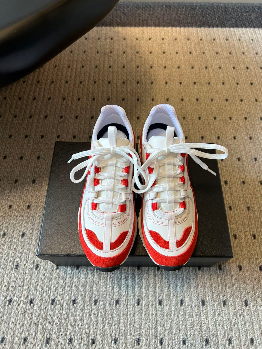 Chanel Calfskin and Suede Calfskin Sneakers #377374