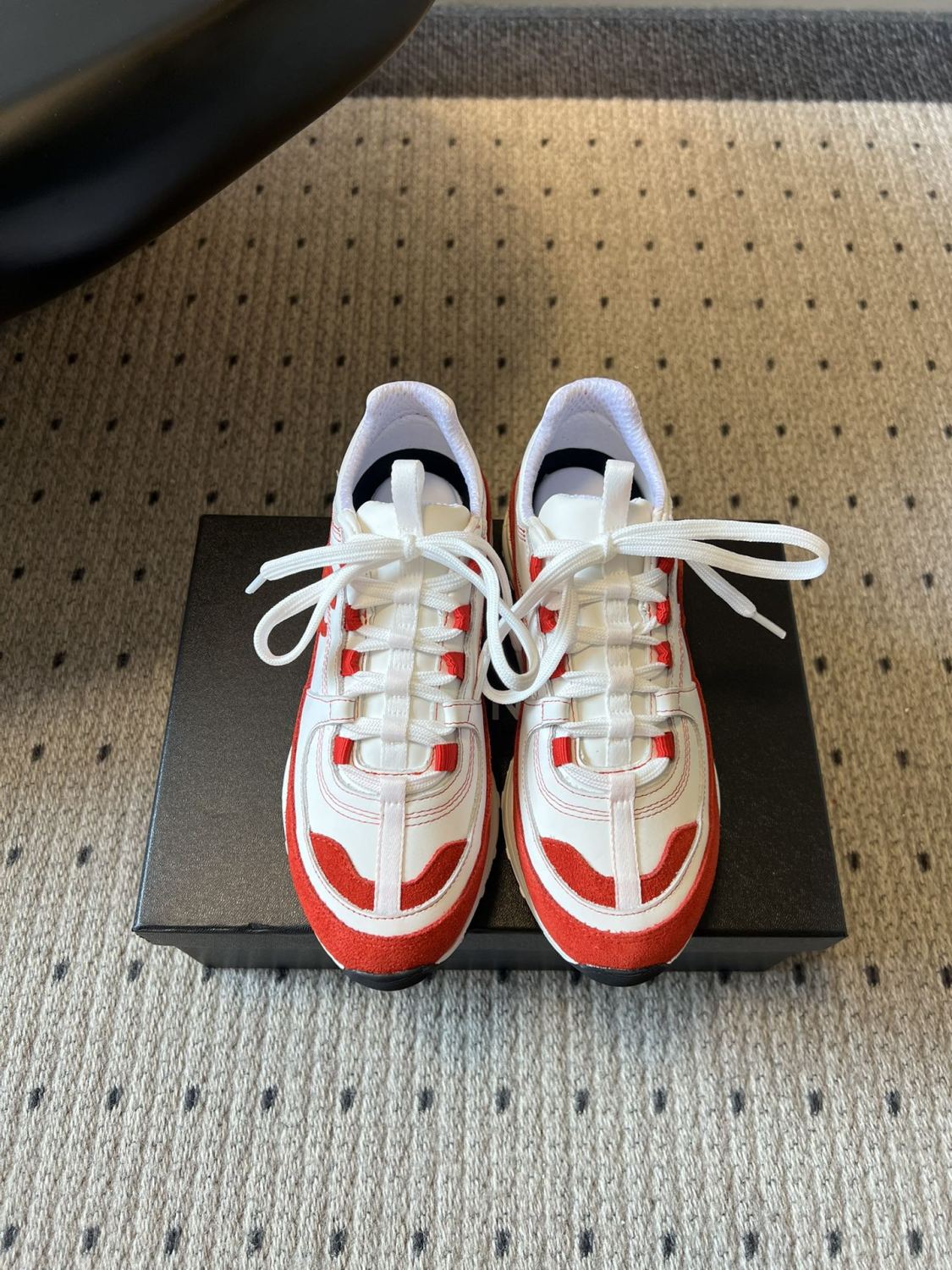 Chanel Calfskin and Suede Calfskin Sneakers #377374