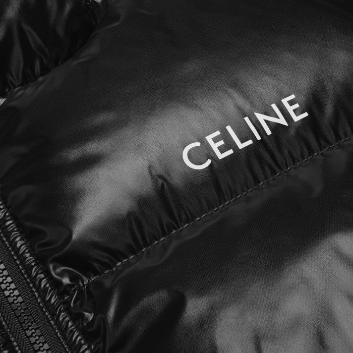 Celine Men's Women's Autumn And Winter Printed Lightweight Nylon Down Jacket Fashion Loose Casual Black Trend 90 White Goose Down Down Jacket #81646