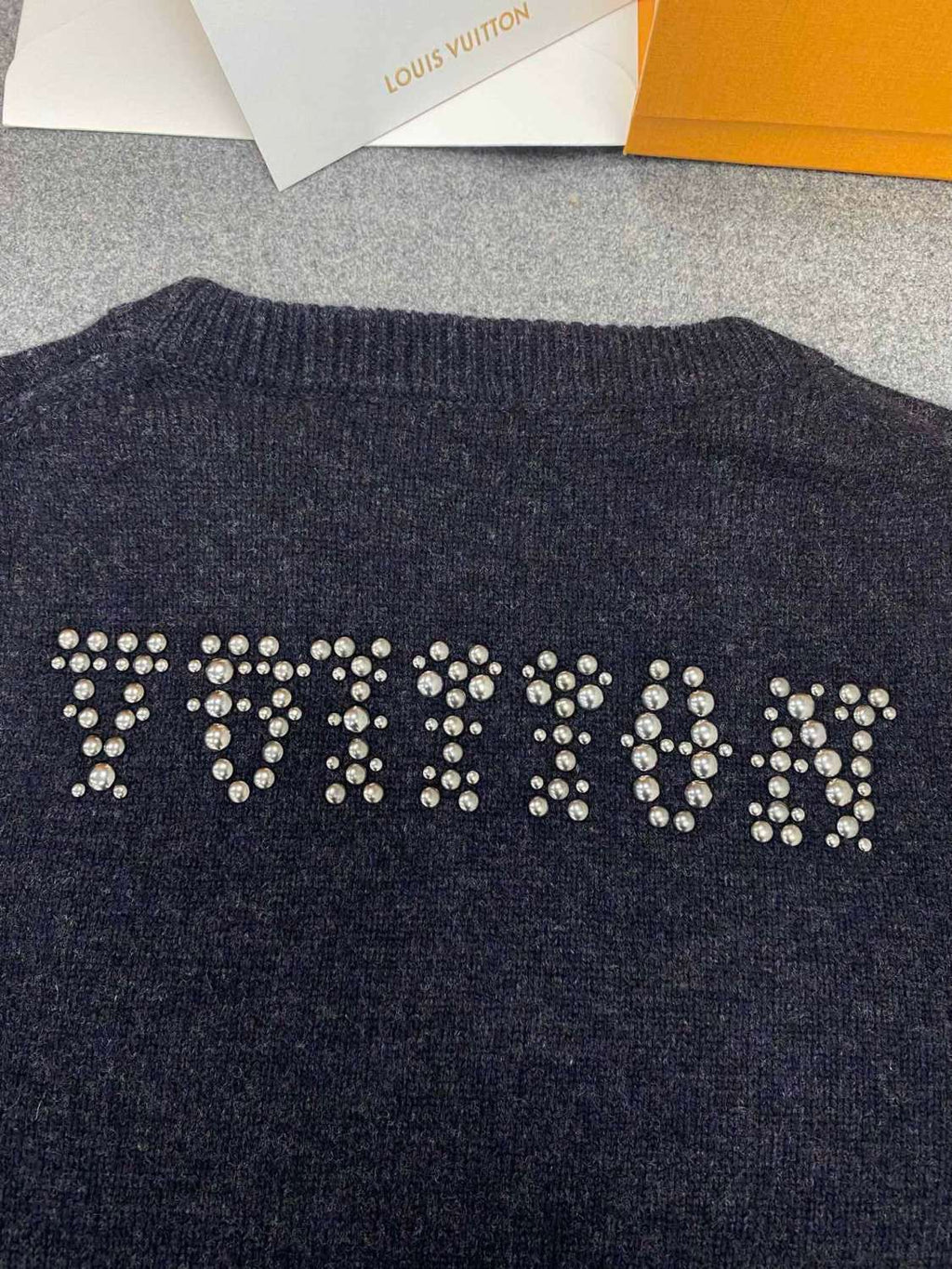 Louis Vuitton Embellished Long Sleeved Merino Wool Crewneck #289751