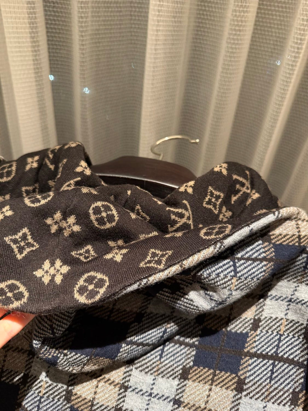 Louis Vuitton Monogram Faded Plaid Hoodie #337090