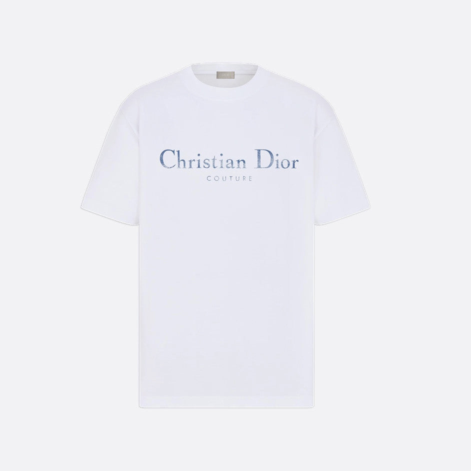 Dior Summer Men's And Women's Fashion Casual Crew Neck Pullover Solid Color Christian Dior Couture Print Relaxed Fit Cotton Short Sleeve T-Shirt #79157