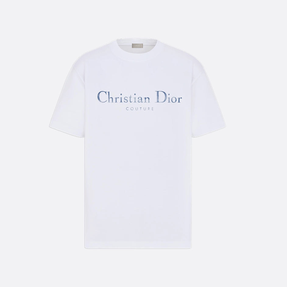 Dior Summer Men's And Women's Fashion Casual Crew Neck Pullover Solid Color Christian Dior Couture Print Relaxed Fit Cotton Short Sleeve T-Shirt #79157