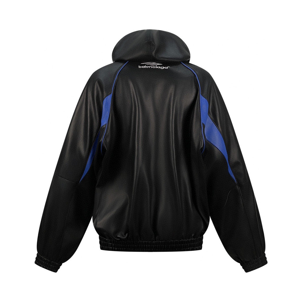 Balenciaga Leather Hooded Zip Jacket #96691