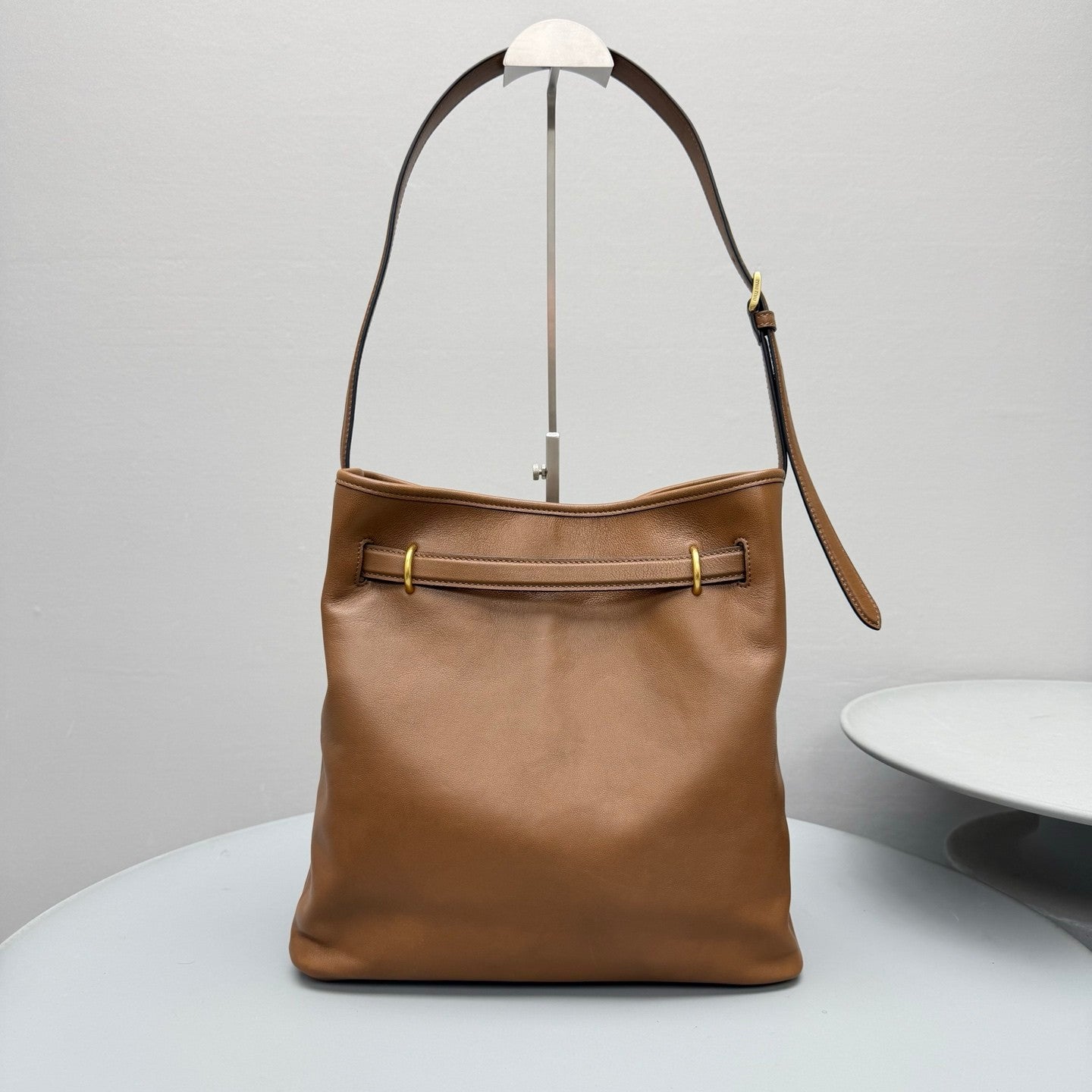 MiuMiu Oak Aventure Nappa Leather Bucket Bag #378368