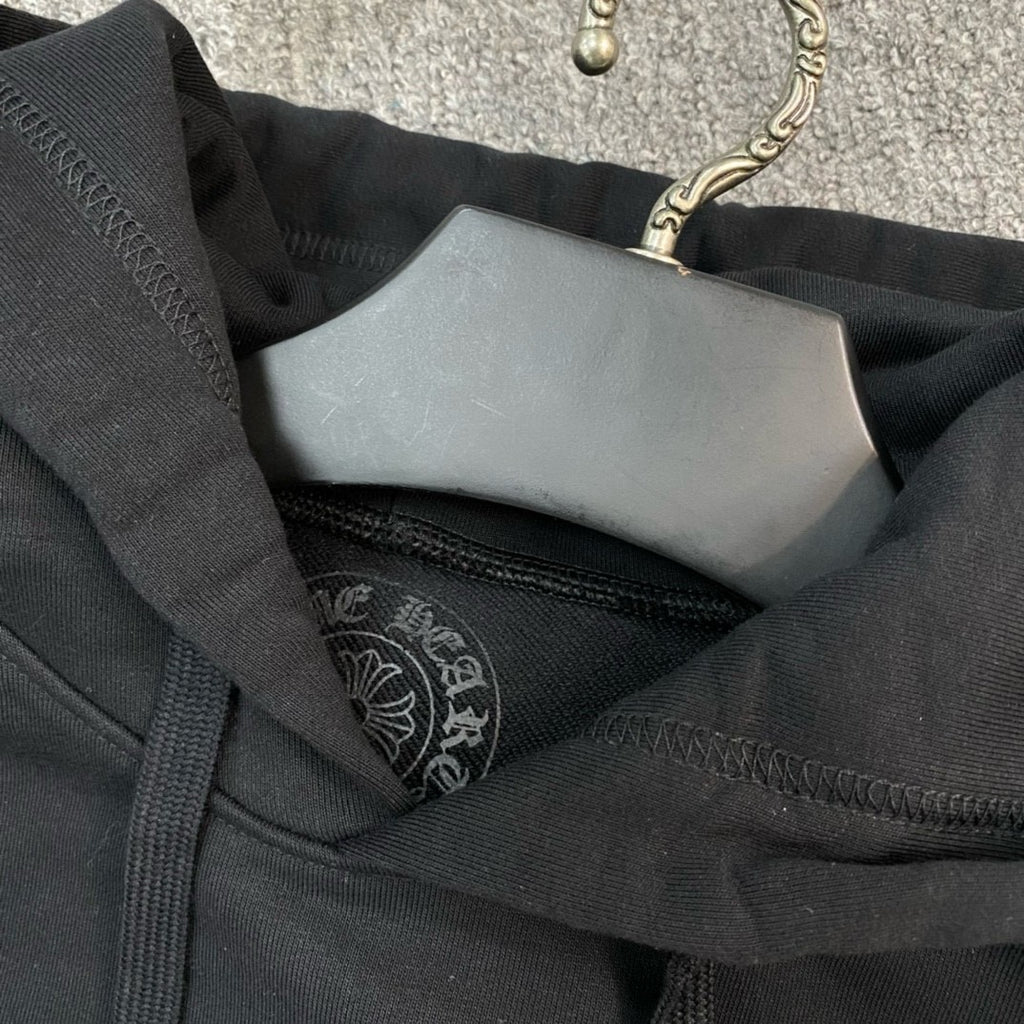 Chrome Hearts Men's Spring & Fall Black Logo Print Zipper Long Sleeve Hooded Sweatshirt Jacket #73124