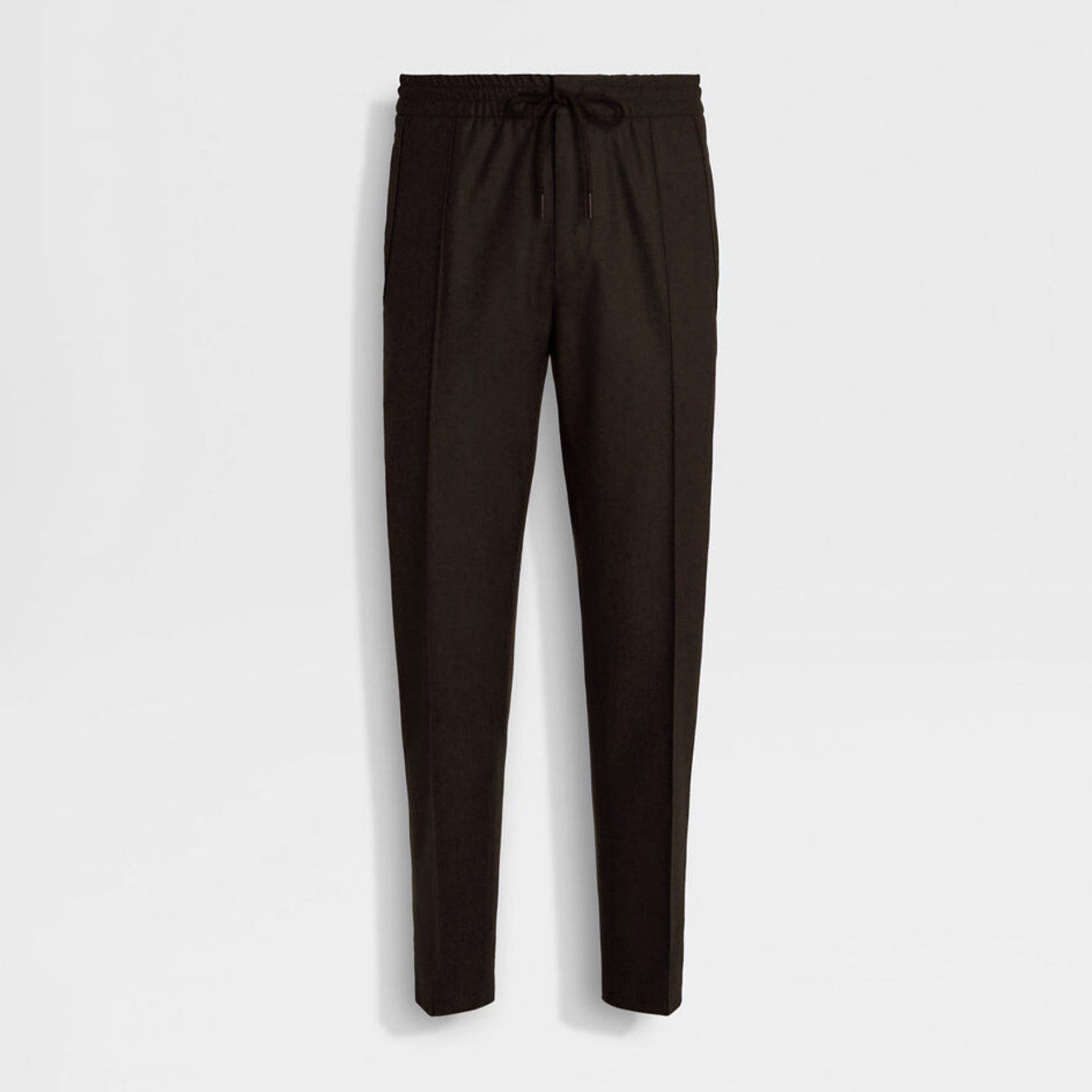 Ermenegildo Zegna Men's Fall/Winter Wool Blend Solid Color Mid-Rise Casual Straight-Leg Drawstring Sweatpants Ngvp #2517