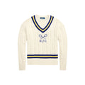 Ralph Lauren Men's Polo Solid Color V-neck Pullover Long-sleeved Autumn And Winter Knitted Wool Polo