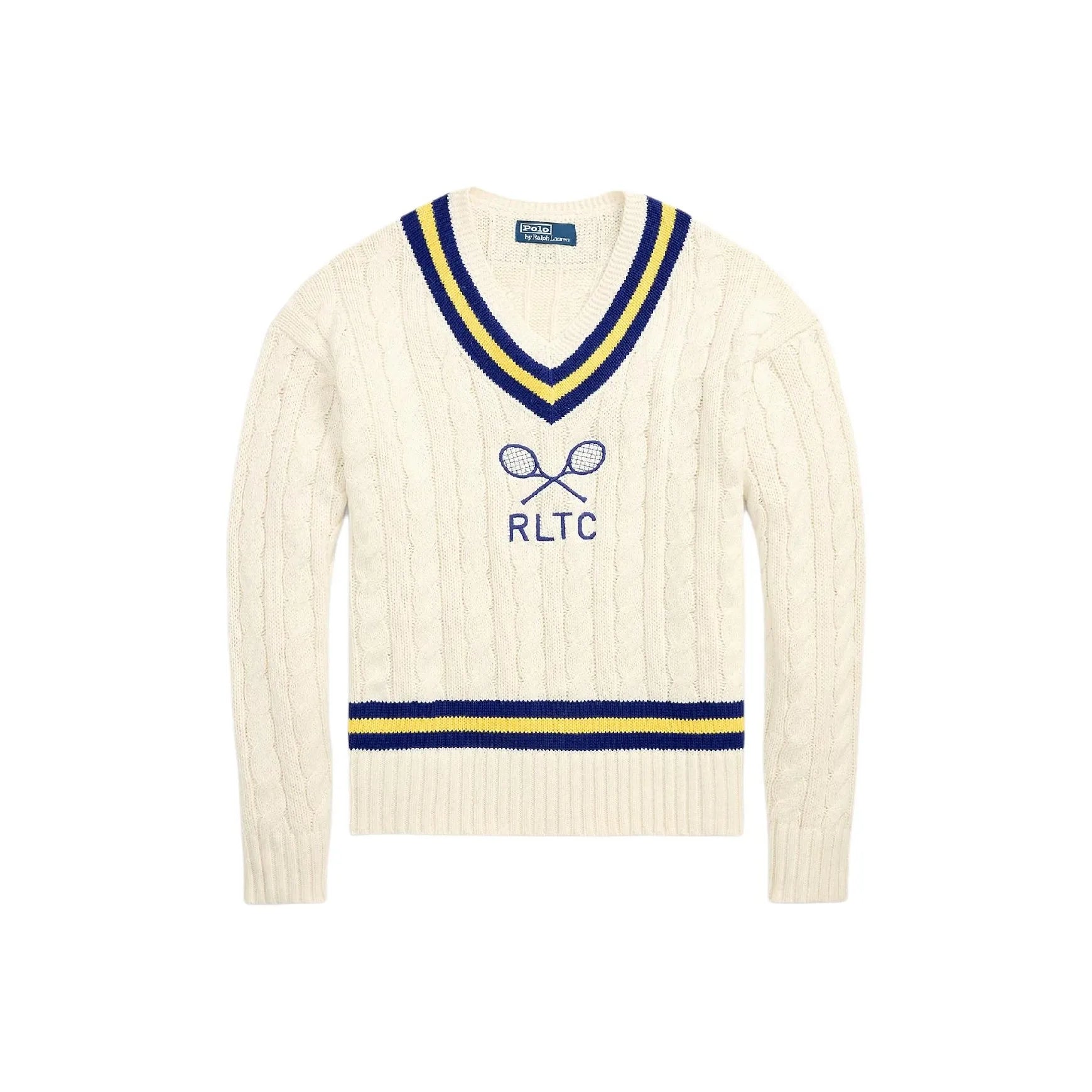 Ralph Lauren Men's Polo Solid Color V-neck Pullover Long-sleeved Autumn And Winter Knitted Wool Polo