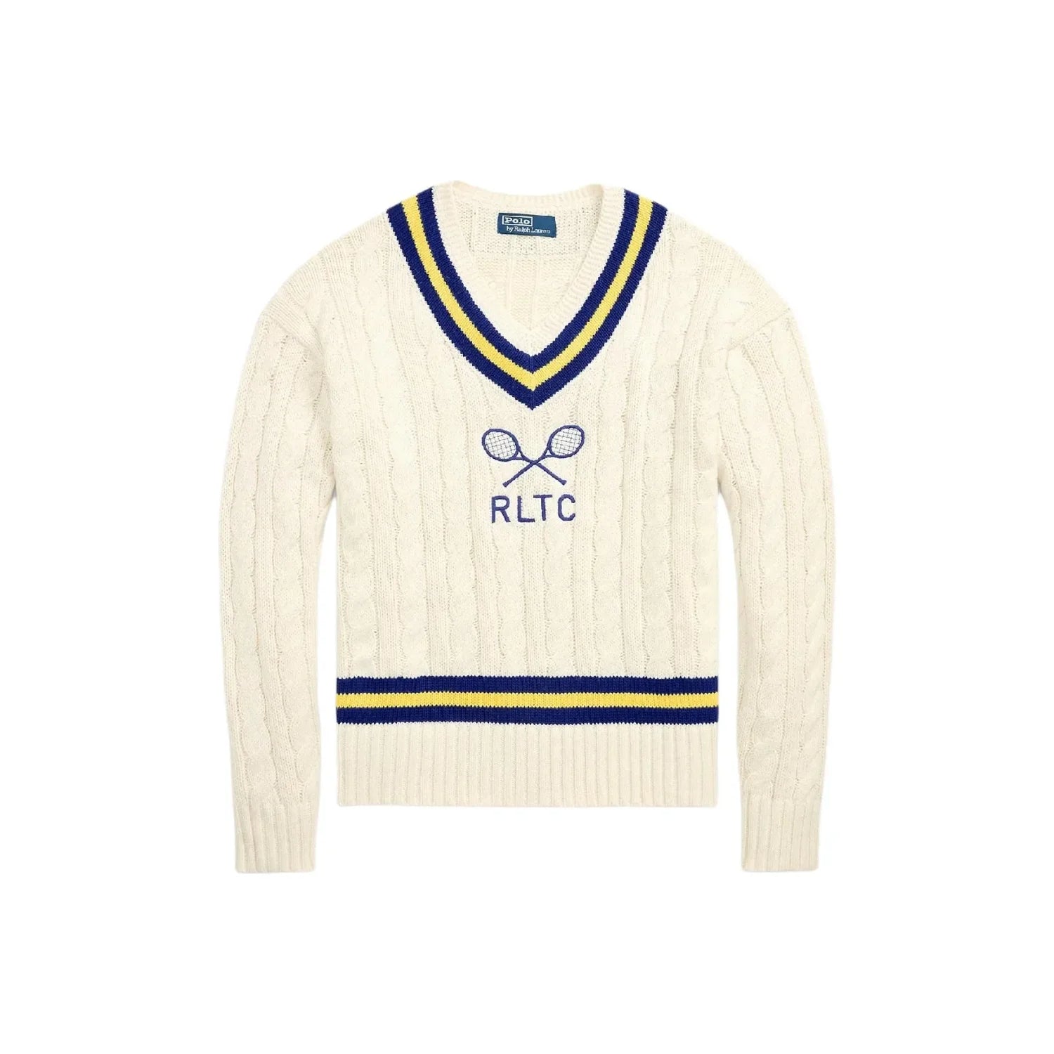 Ralph Lauren Men's Polo Solid Color V-neck Pullover Long-sleeved Autumn And Winter Knitted Wool Polo