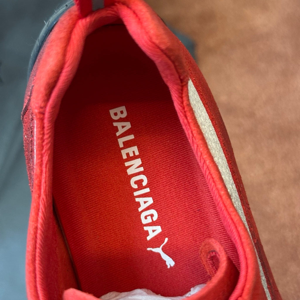 Balenciaga X Puma Women's Solid Suede Leather Low Top Lace Up Flat Sneakers Shoes #76734