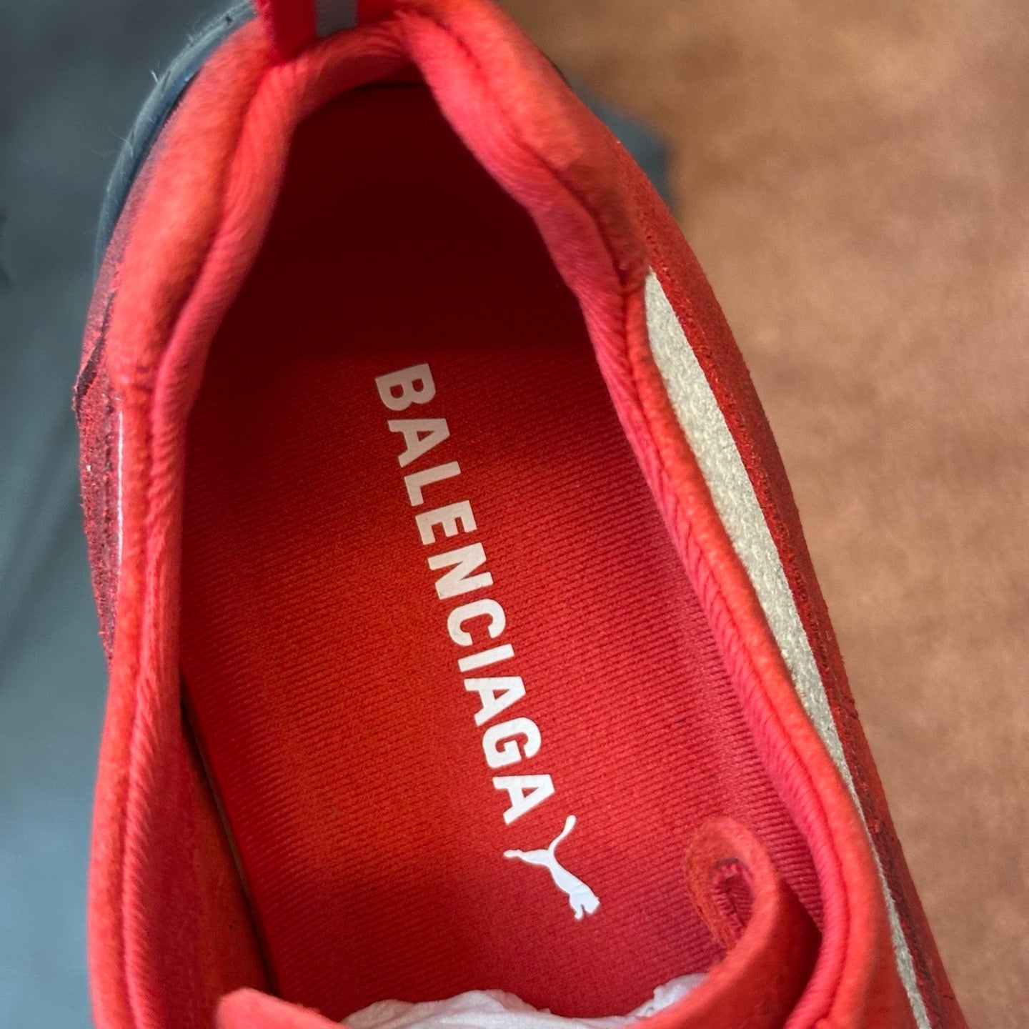 Balenciaga X Puma Women's Solid Suede Leather Low Top Lace Up Flat Sneakers Shoes #76734