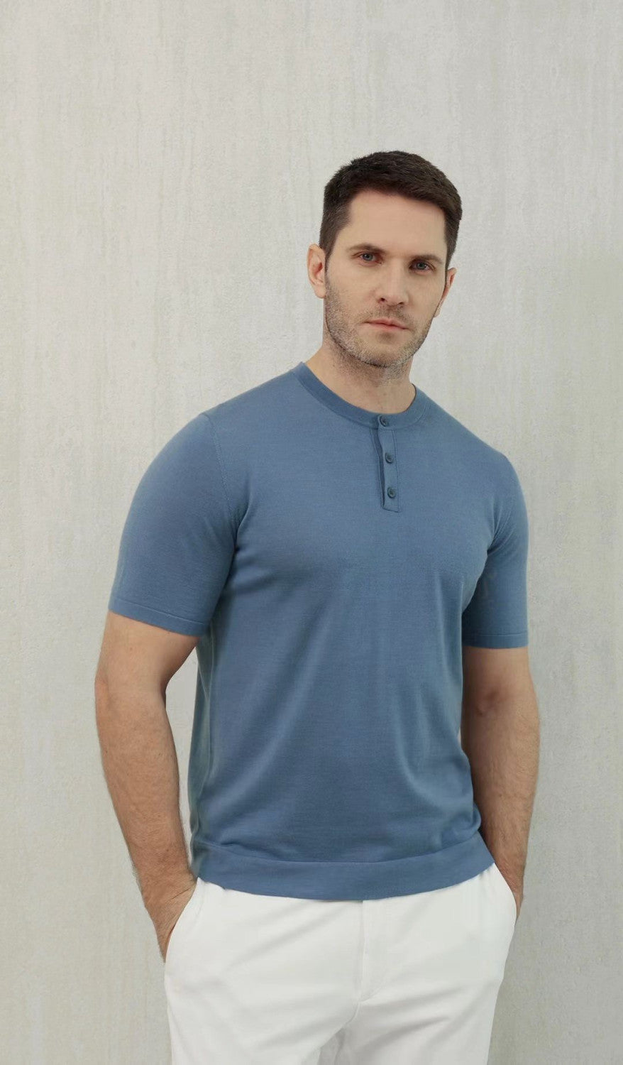 Loro Piana Top-quality Version Men's T-Shirt Cotton#375406