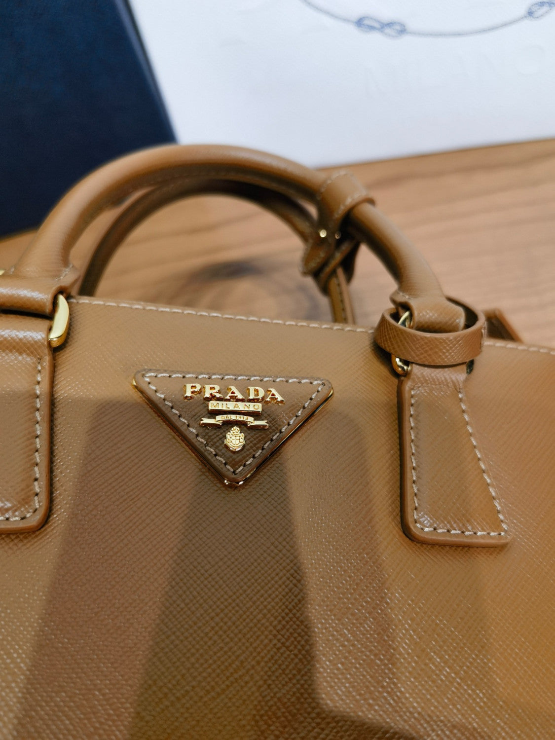 Prada Caramel Prada Galleria Mini Saffiano Leather Bag #333995