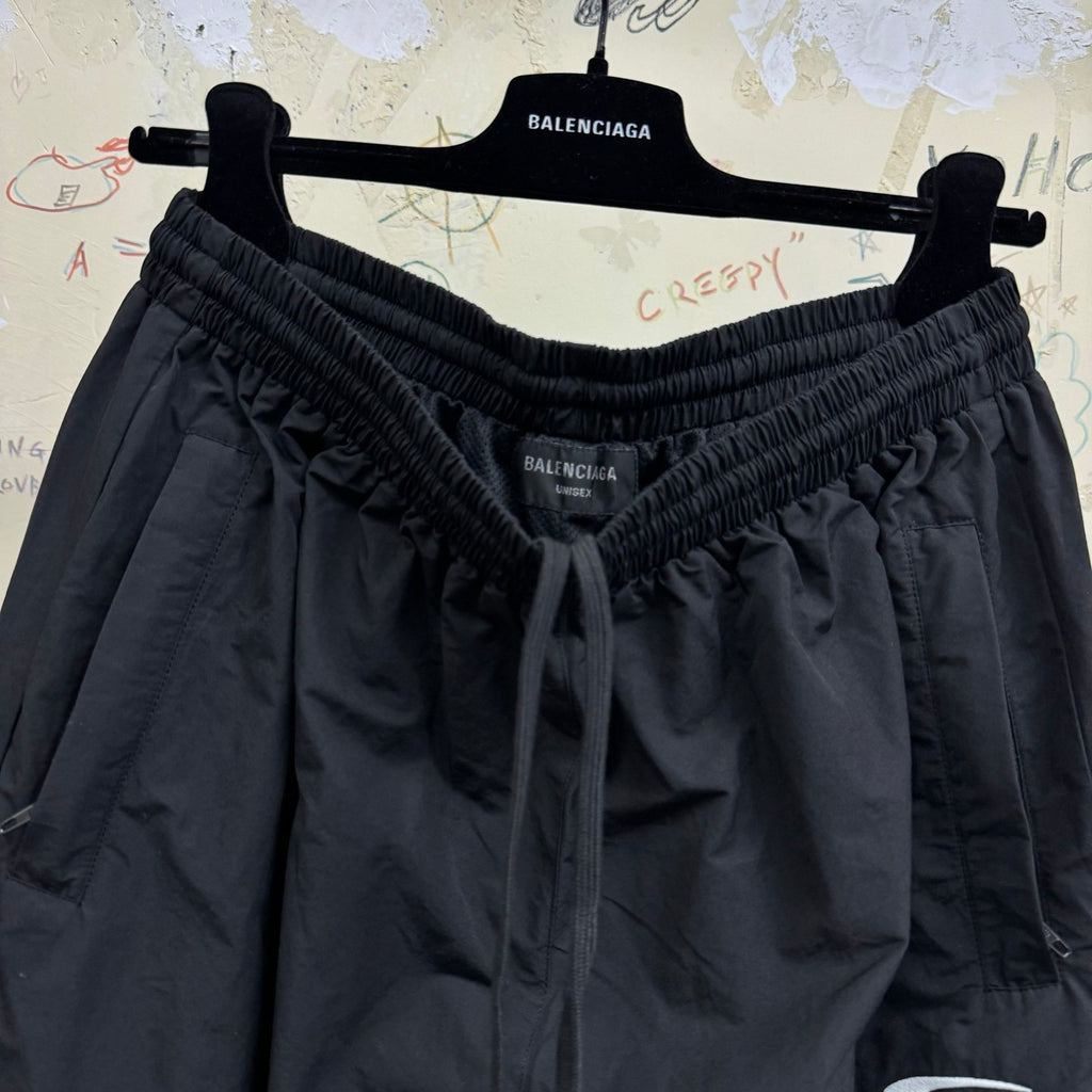 Balenciaga Men's Spring/Summer Solid Color Elastic Mid-Waist Lace-Up Casual Pants #75632