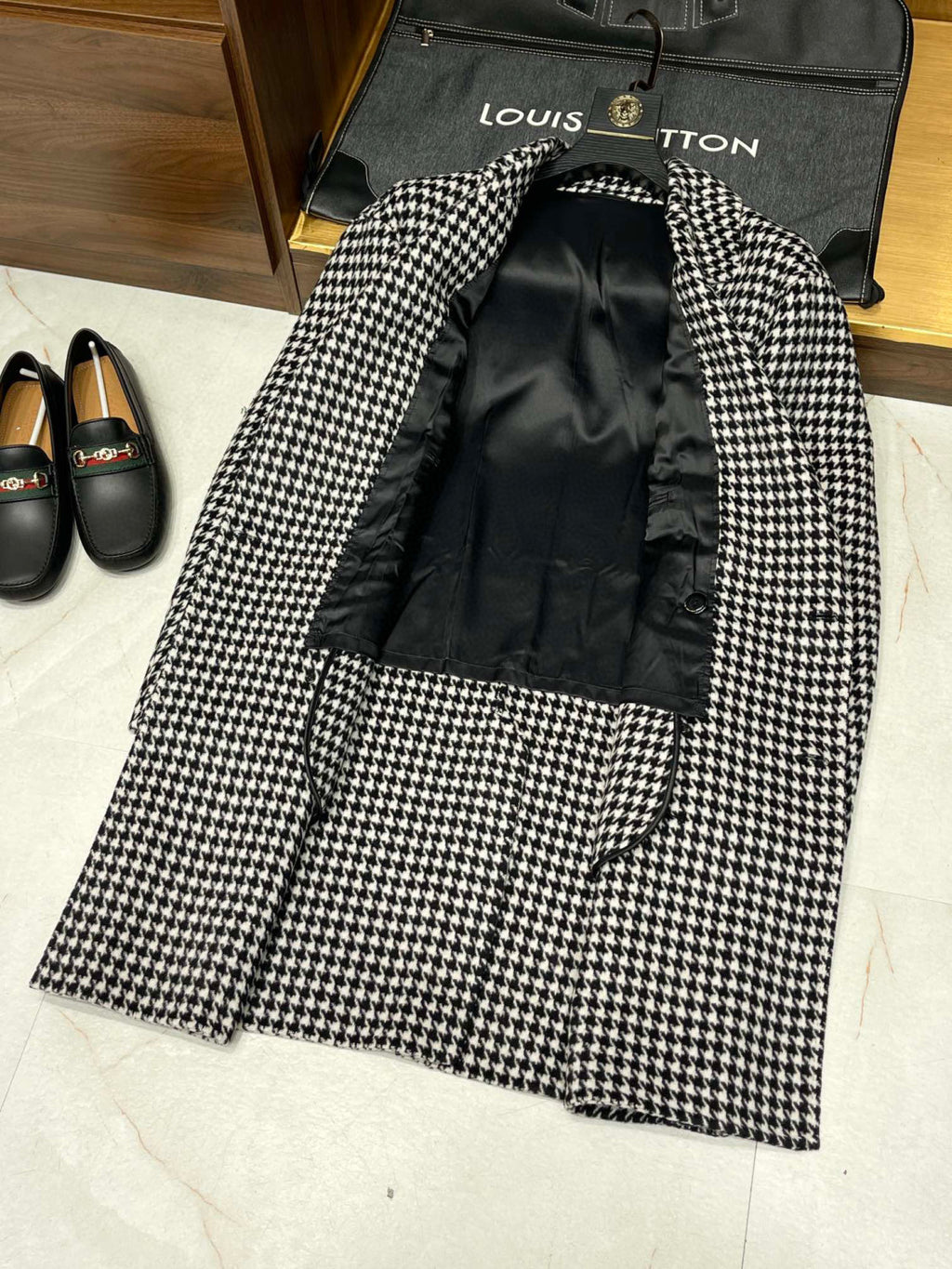 Louis Vuitton Thousand Bird Plaid Double Breasted Jacket Ngvp #6777