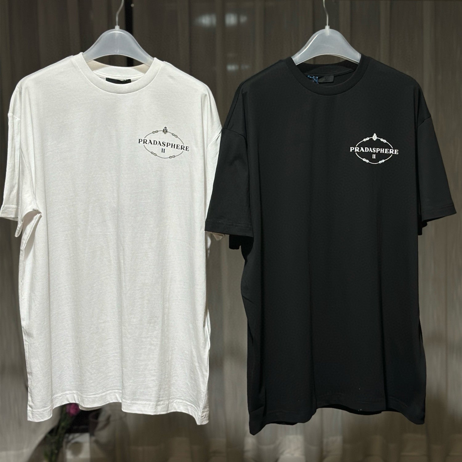 Prada Men's Women's Spring And Summer Fashion Logo Letters Cotton Solid Color T-shirt Premium Union Jacket Short Sleeve Tops #98724
