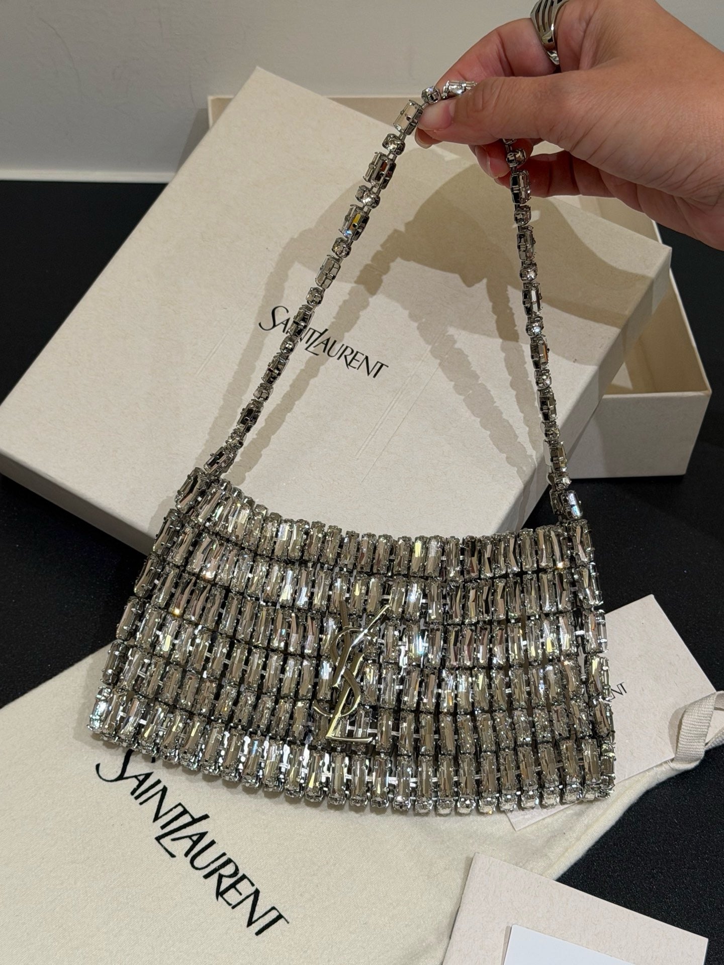 Saint Laurent EVENING Bag in Crystals #379368