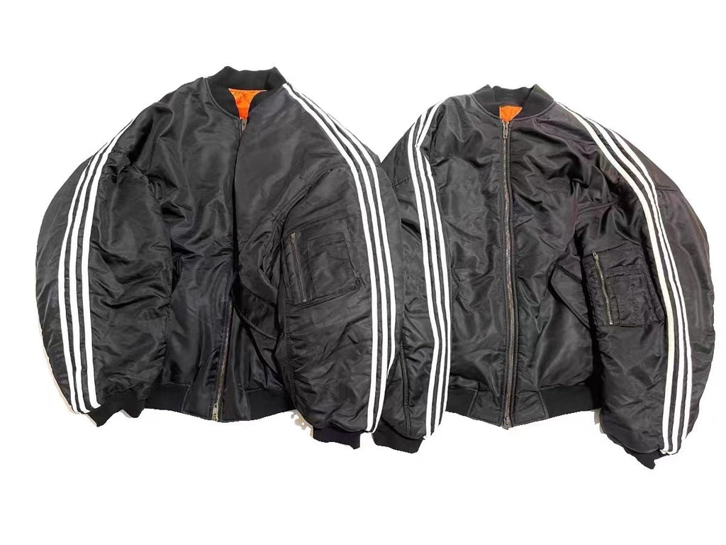 Balenciaga X Adidas Men's Striped Zip Long Sleeve Autumn and Winter Normal Fit Jacket #96849