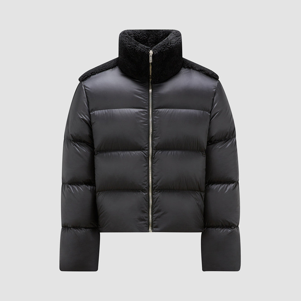 Moncler Cyclopic Men's And Women's Wool Collar Short Down Jacket #333060