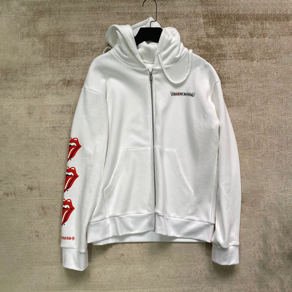 Chrome Hearts Chrome Hearts Men's Spring and Fall Logo Printed Zipper Long Sleeve Hooded Jacket #99978