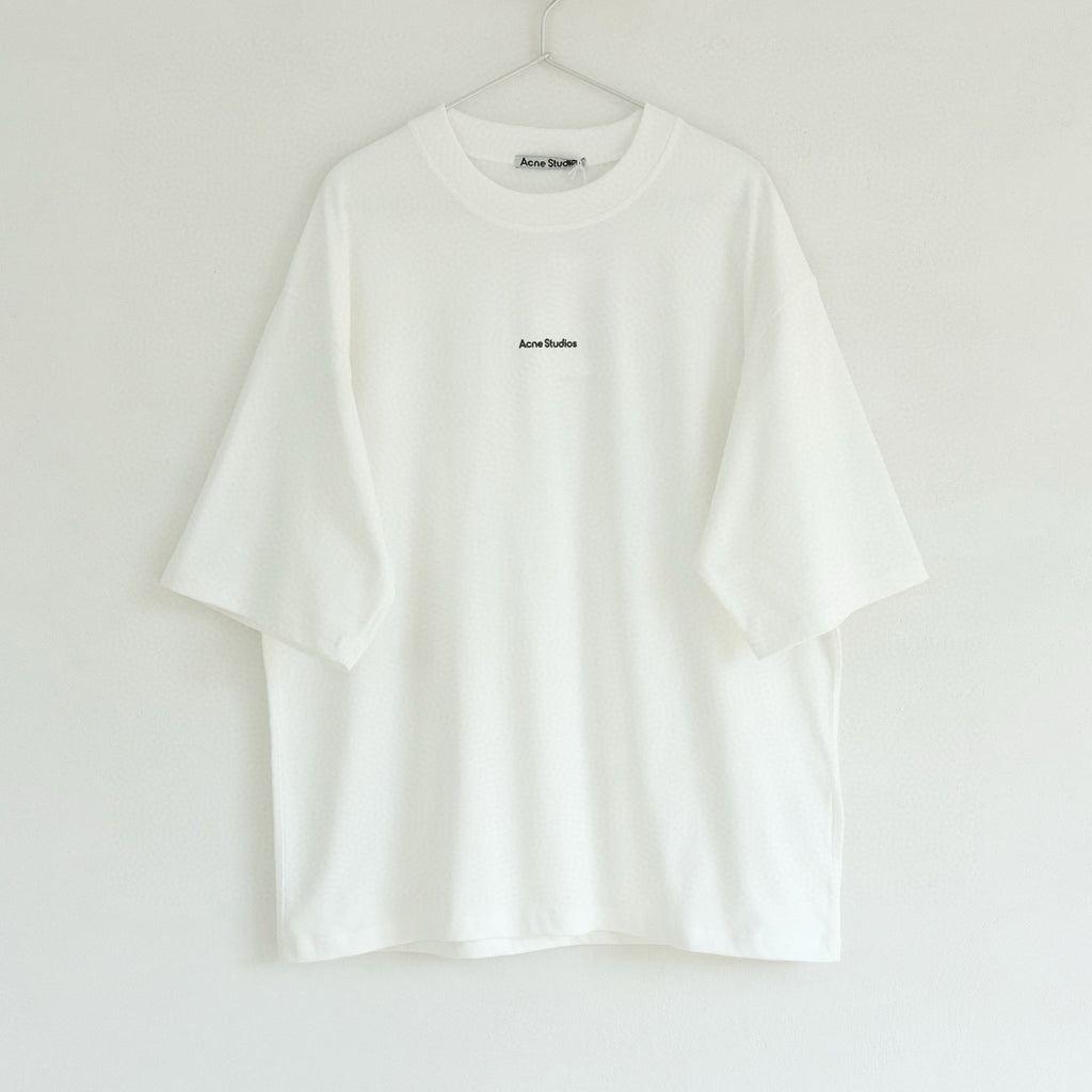 Acne Studios Men's Summer Solid Color Logo Printed Round Neck Cotton Short Sleeve T-Shirt #98862