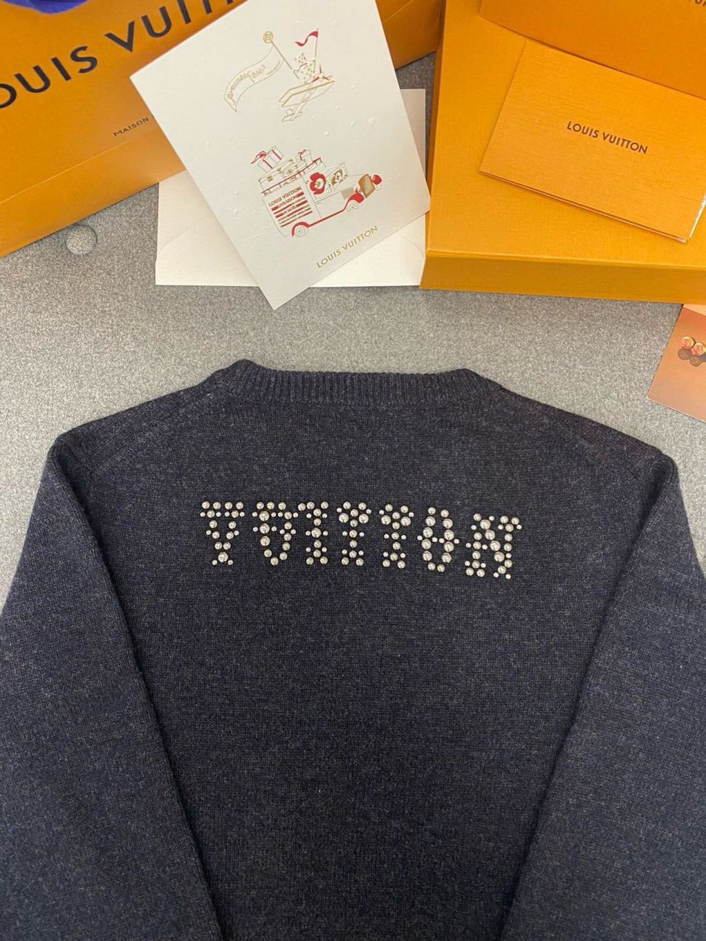 Louis Vuitton Embellished Long Sleeved Merino Wool Crewneck #289751