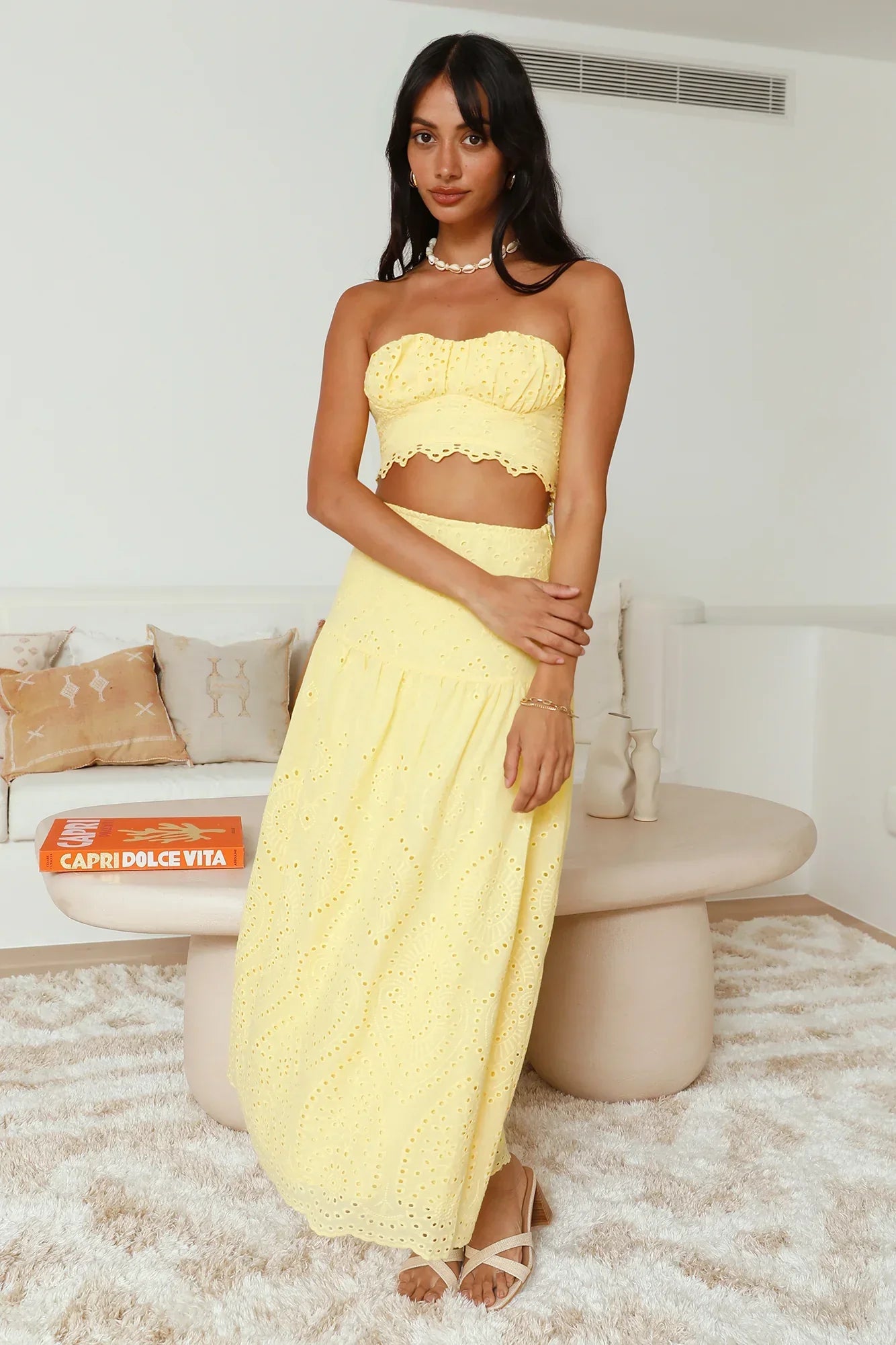 Enjoy Daylight Maxi Skirt Yellow
