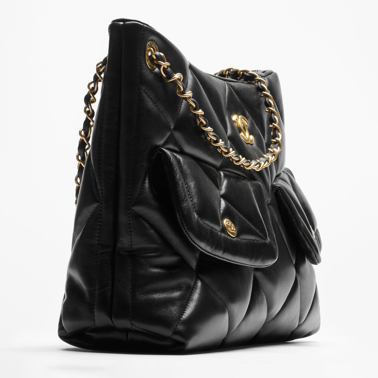 Chanel Women's Fashion Classic Solid Color Leather Diamond Quilted Chain Shoulder Bag/Tote Bag Bags AS5740-B22139-94305 #78912