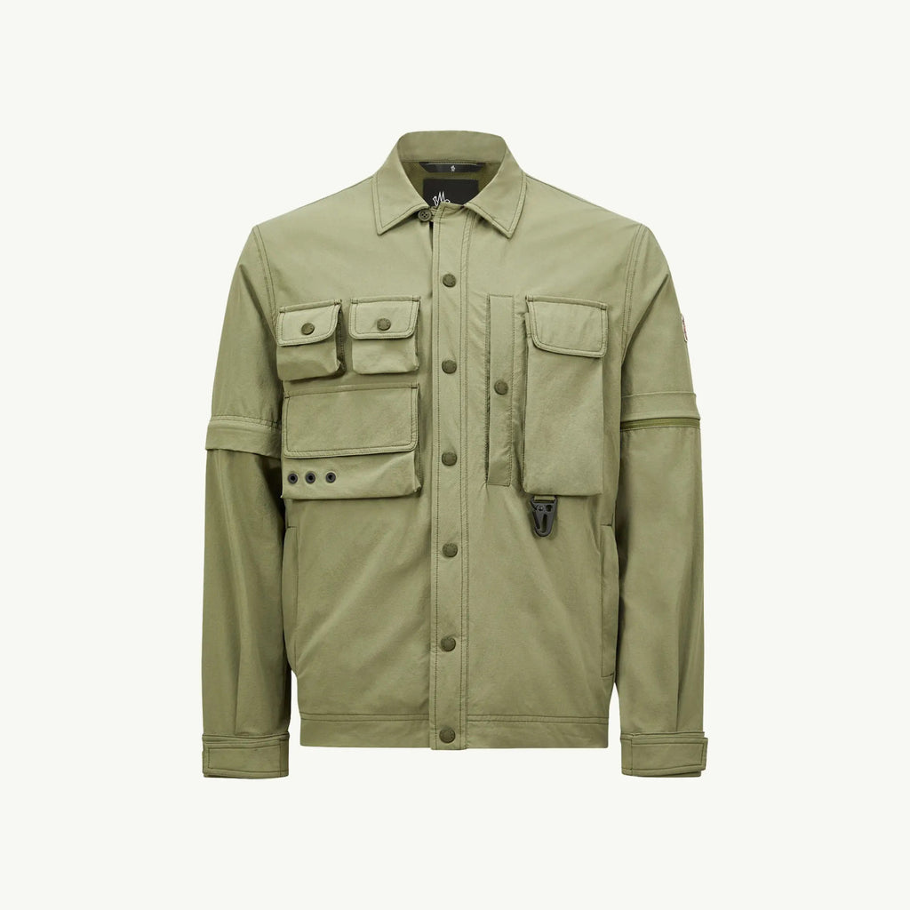 Moncler Men's Spring/Fall Casual Single-Breasted Solid Color Multi Pocket Detachable Sleeve Workwear Jacket #78895