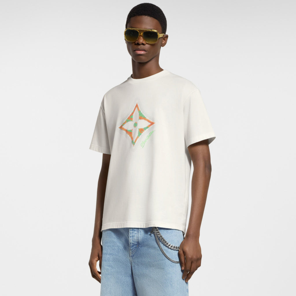 Louis Vuitton MONOGRAM Men's And Women's Summer Fashion Casual Solid Color Crew Neck Pullover Classic Print Pattern Short Sleeve T-Shirt #79423
