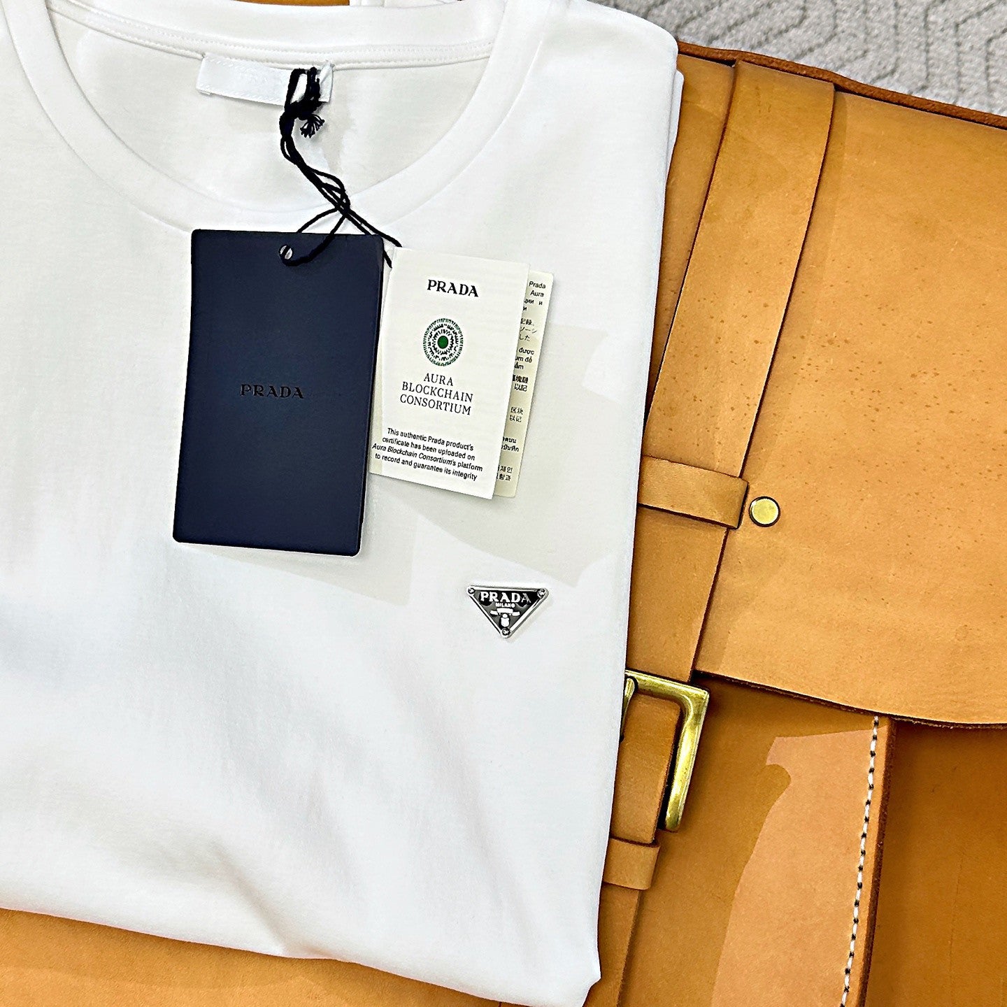 Prada Black White Cotton T-shirt #336097