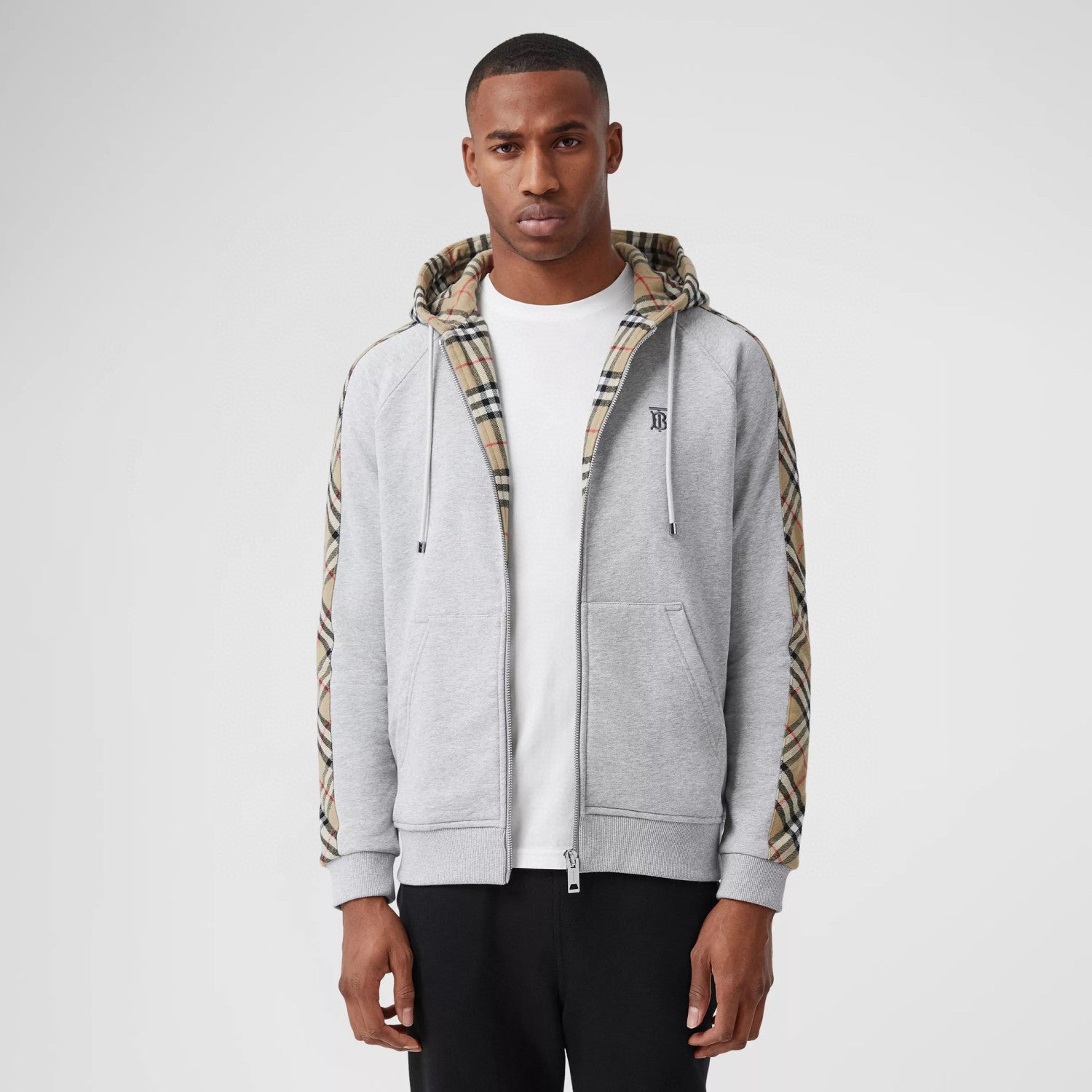 Burberry Long Sleeved Hooded Zippered Jacket #96461