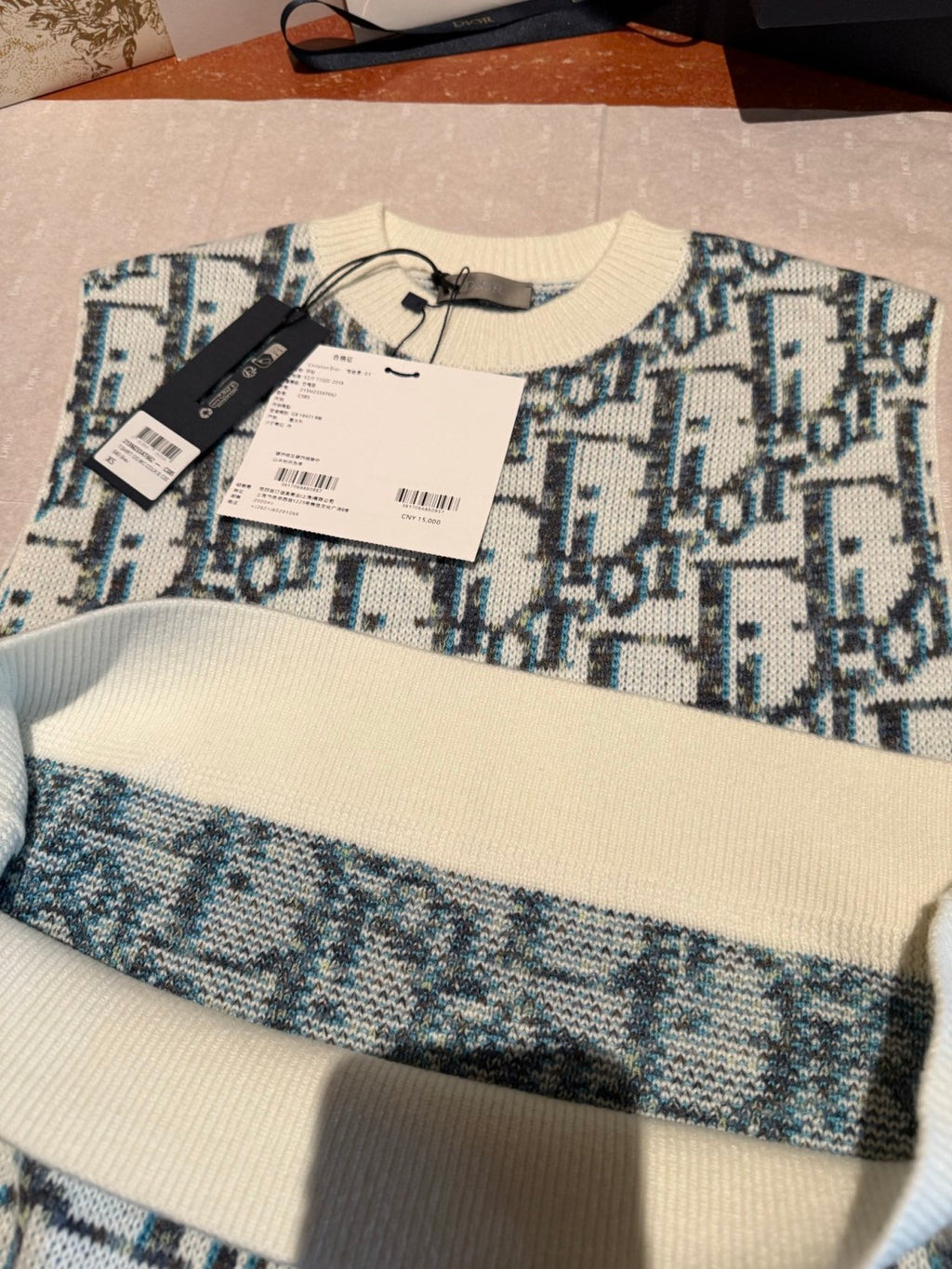 Dior Men's And Women's Spring/Summer Fashion Casual Letter Print Round Neck Sleeveless Wool Knitted Vest Sweater #78297