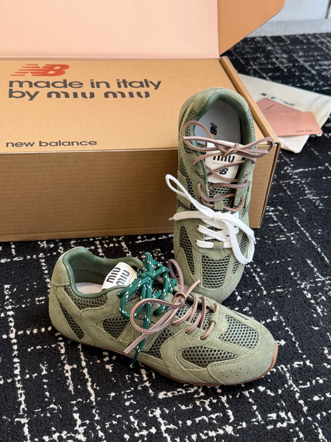 MiuMiu New Balance X MiuMiu 530 Sl Suede And Mesh Sneakers #384881