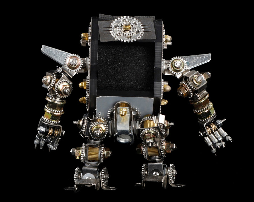 Rolex Men's Automatic Movement Modified Punk Robot Black Strap Mechanical Watch #75378