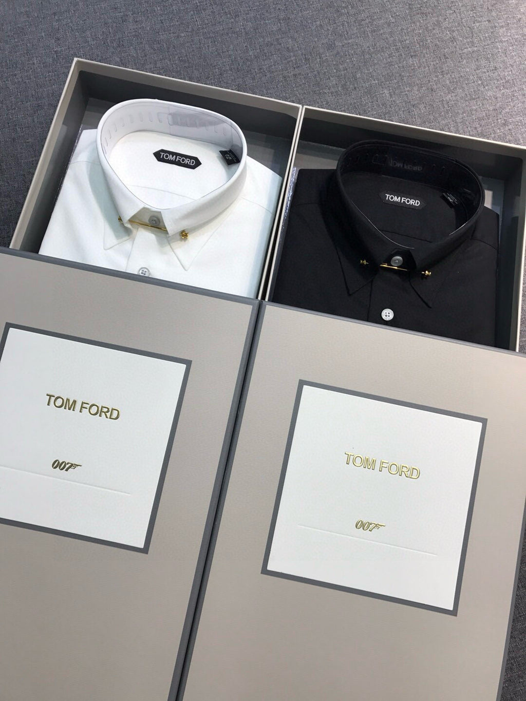 Tom Ford Men's Fashion Classic Notched Lapel Single-Breasted Premium Business Suit French Cuffs Dress Shirt #78943