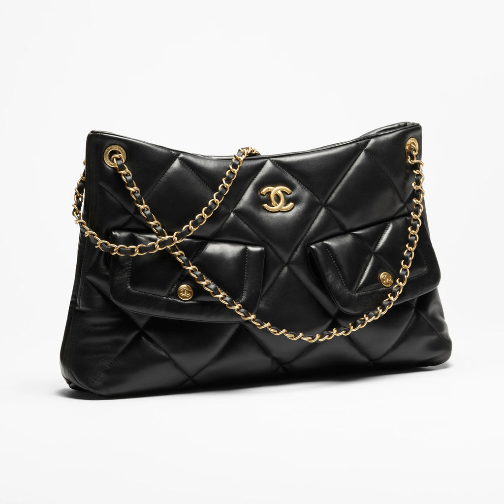 Chanel Women's Fashion Classic Solid Color Leather Diamond Quilted Chain Shoulder Bag/Tote Bag Bags AS5740-B22139-94305 #78912