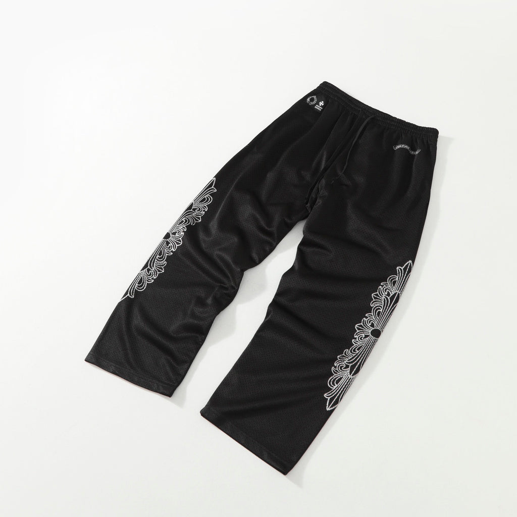 Chrome Hearts Men's Autumn and Winter Solid Color Long Sleeve T-Shirt Stretch Sweatpants Pants Set Suit #76427