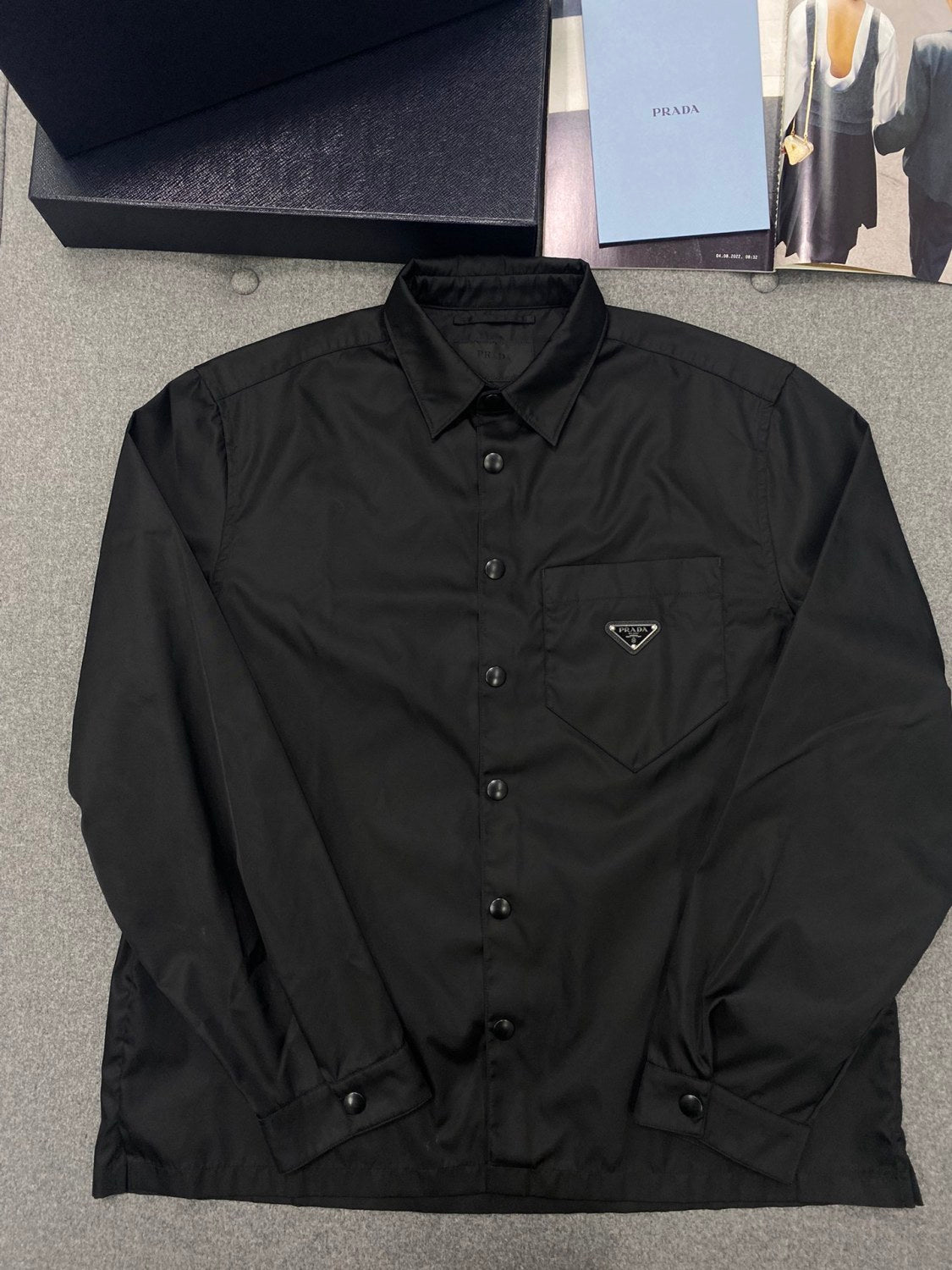 PRADA Black Re-nylon Shirt #375704