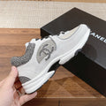 Chanel Men's And Women's Spring/Summer Fashion Casual Round Toe Lace Up Mesh Leather Low Top Sneakers Casual Shoes #78327