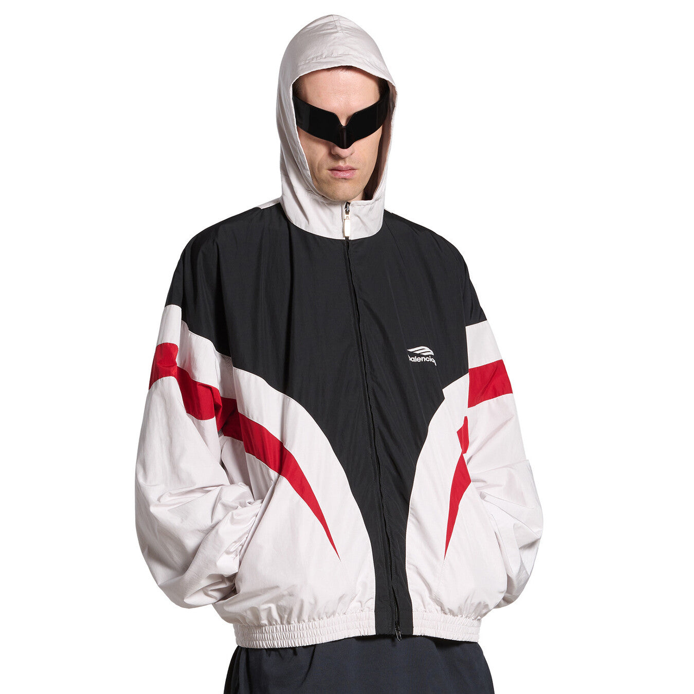Balenciaga 3B Sports Icon Tracksuit Men's Spring Autumn Tech Poplin Zip Hooded Jacket #99545