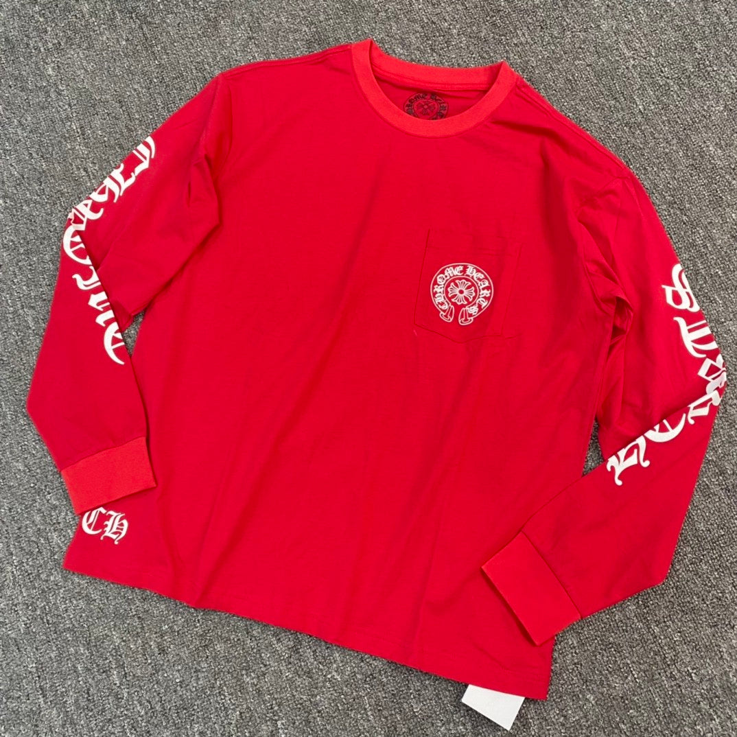 Chrome Hearts Men's Spring/Summer Solid Color Long Sleeve T-Shirt #73551