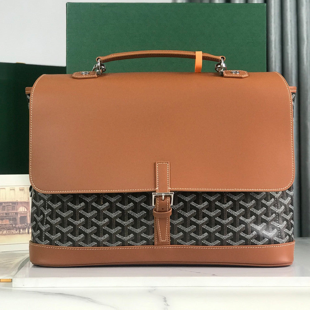 Goyard Citadin Messenger Bag Tote Briefcase With Detachable Shoulder Strap Box Smooth Calfskin Goyardine Cotton-linen Canvas Bag Bags #196799