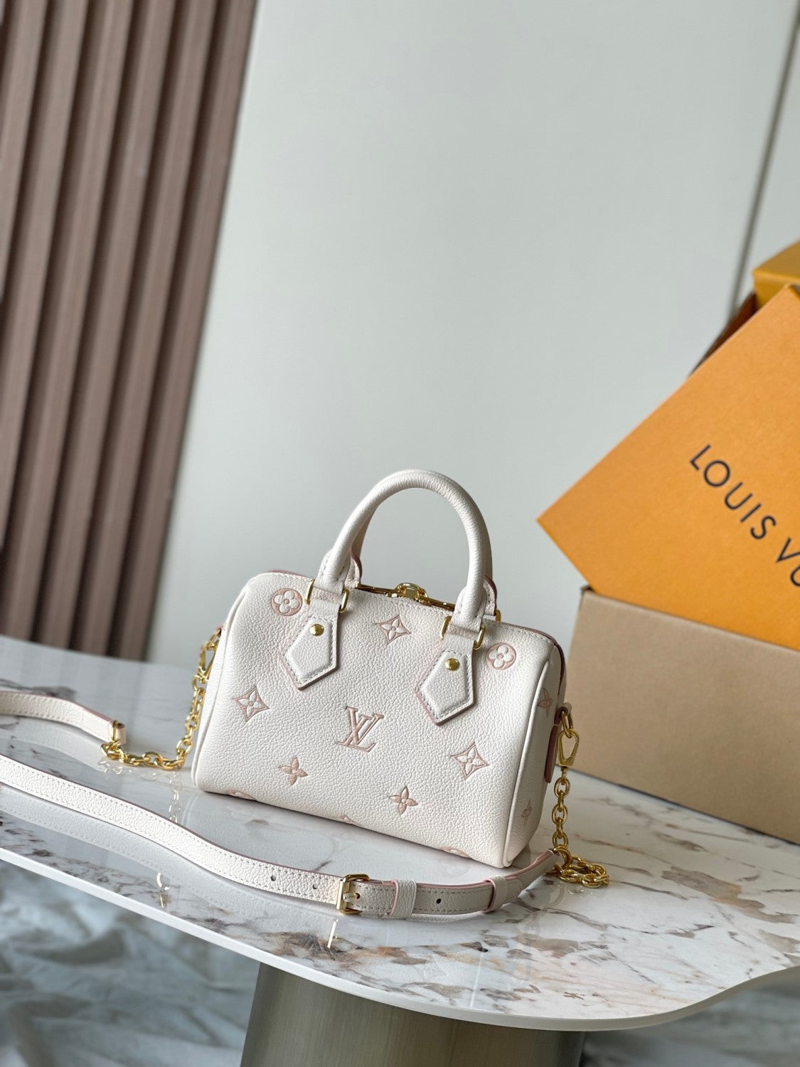 Louis Vuitton Speedy Bandoulière 20 Women's Removable Adjustable Shoulder Strap Zipper Closure Letter Printed Coated Canvas Shoulder Slanting Handbag Bag Bags #77453