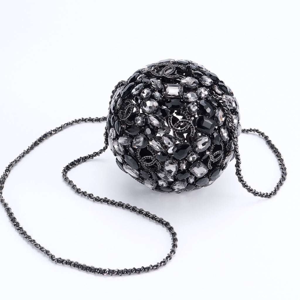 Chanel Women's Crystal Diamond Spherical Chain Single Shoulder Evening Bag Bags #77237