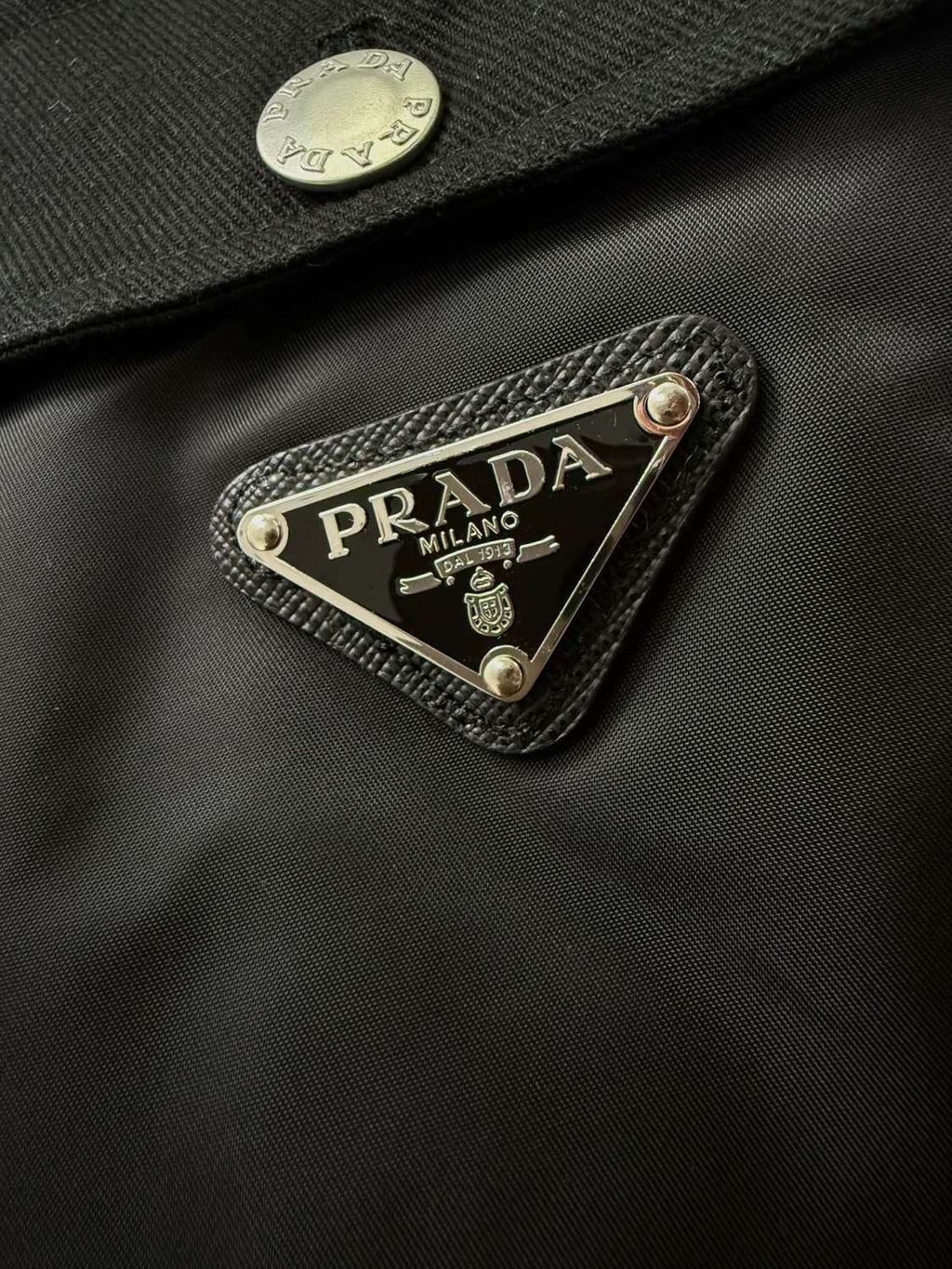 Prada Men's Autumn and Winter Solid Color Standing Collar Fit Zipper Long Sleeve Nylon Puffer Down Jacket #73889
