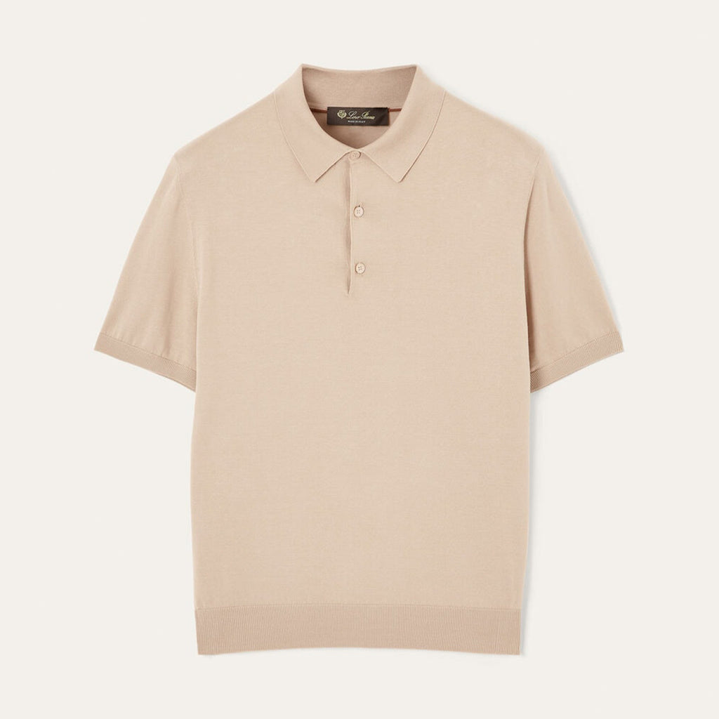 Loro Piana Men's Polo Shirt Solid Color Lapel Button Straight Knit T-shirt Fashion Casual Trend Comfortable T-shirt Ngvp #2416